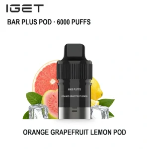 IGET Bar Plus Pod 6000 - Orange Grapefruit Lemon (6,000 Puffs)