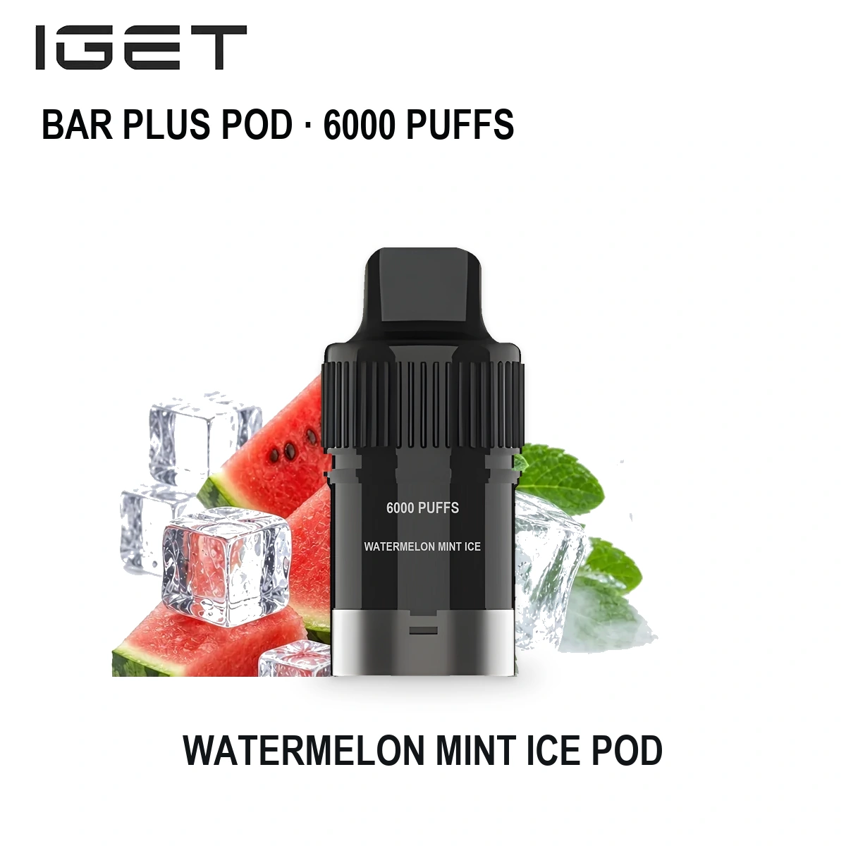 IGET Bar Plus Pod 6000 - Watermelon Mint Ice (6,000 Puffs)