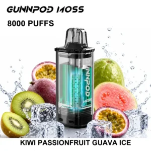 GUNNPOD Moss Pod 8000 - Kiwi Passion Fruit Guava Ice (8,000 Puffs)
