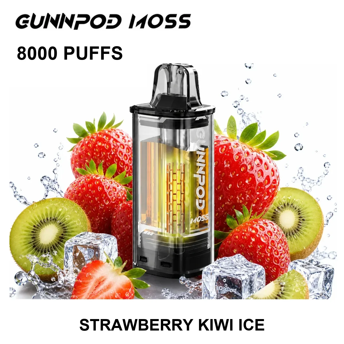 GUNNPOD Moss Pod 8000 - Strawberry Kiwi Ice (8,000 Puffs)