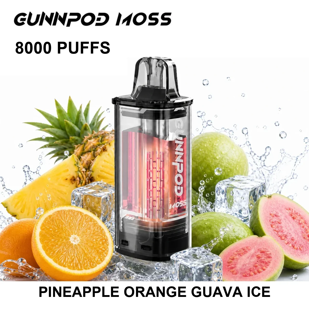 GUNNPOD Moss Pod 8000 - Pineapple Orange Guava Ice (8,000 Puffs)