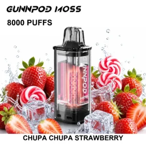 GUNNPOD Moss Pod 8000 - Chupa Chups Strawberry (8,000 Puffs)