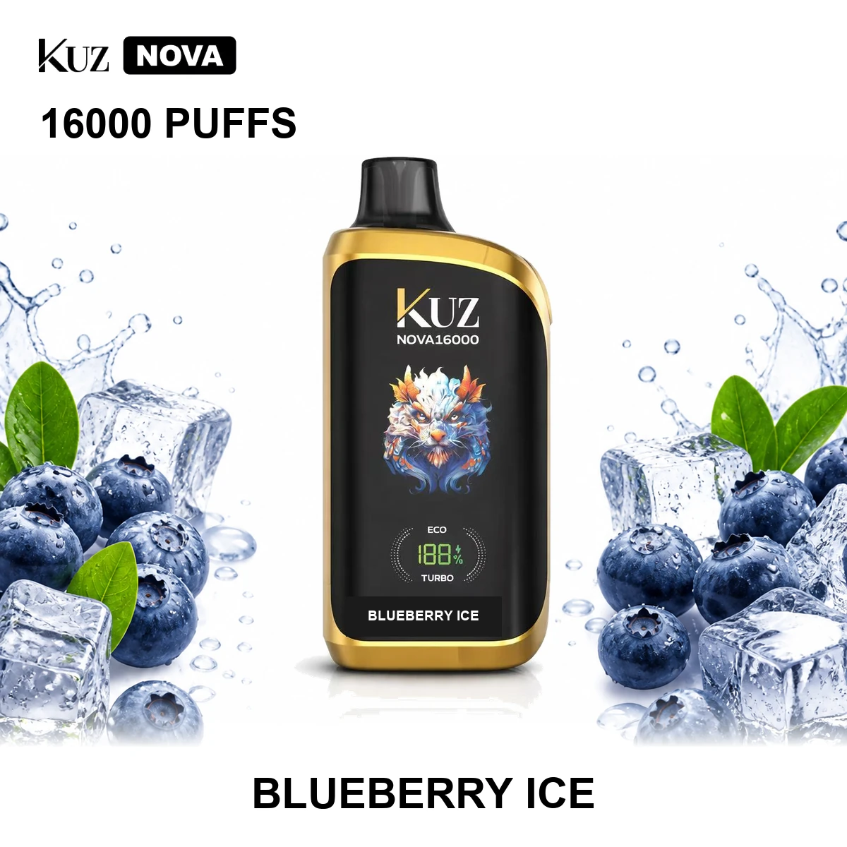 KUZ Nova - Blueberry Ice (16,000 Puffs)