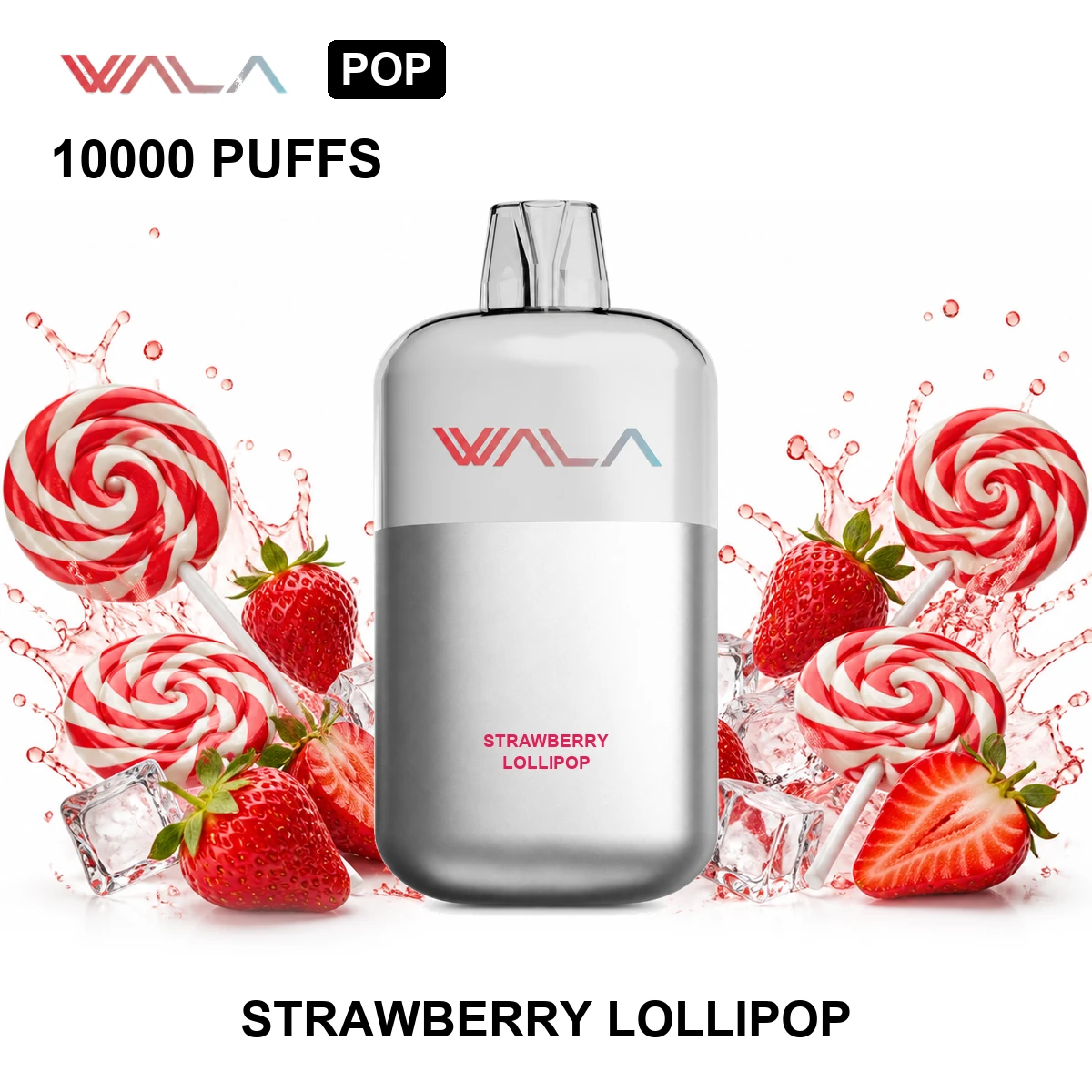 WALA POP 10000 - Strawberry Lollipop (Chupa Chups) (10,000 Puffs)